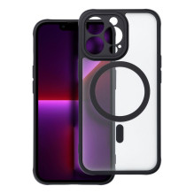 „iPhone 13 PRO“ visiškai matinis „Mag“ dėklas, suderinamas su „MagSafe“, juodas