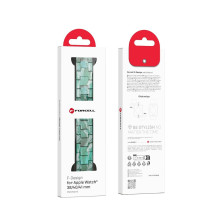 Dirželis Apple Watch Forcell F-Design FA04 marmurinis dervos užsegimas 38 / 40 / 41 mm žalias Dirželis Apple Watch Forcell F-Design FA04 marmurinis dervos užsegimas 38 / 40 / 41 mm žalias