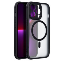„iPhone 13 PRO“ visiškai matinis „Mag“ dėklas, suderinamas su „MagSafe“, juodas