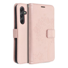 Atverčiamas dėklas, skirtas „Samsung A54 5G Mezzo Book tree“, rožinio aukso spalvos. Atverčiamas dėklas, skirtas „Samsung A54 5G Mezzo Book tree“, rožinio aukso spalvos.