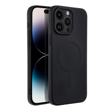 „iPhone 14 PRO MAX“ silikoninis dėklas, suderinamas su „MagSafe“ (fotoaparato apsauga), juodas „iPhone 14 PRO MAX“ silikoninis dėklas, suderinamas su „MagSafe“ (fotoaparato apsauga), juodas