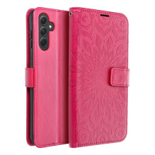 Atverčiamas dėklas, skirtas „Samsung A34 5G Mezzo Book“, mandalos spalvos, rausvai raudonas Atverčiamas dėklas, skirtas „Samsung A34 5G Mezzo Book“, mandalos spalvos, rausvai raudonas