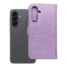 Atverčiamas dėklas, skirtas „Samsung A56 5G Mezzo Book“, mandalų violetinės spalvos.