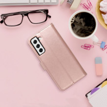 Atverčiamas dėklas, skirtas „Samsung A37 5G Mezzo Book tree“, rožinio aukso spalvos.