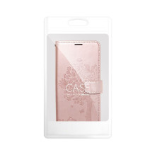Atverčiamas dėklas, skirtas „Samsung A37 5G Mezzo Book tree“, rožinio aukso spalvos.