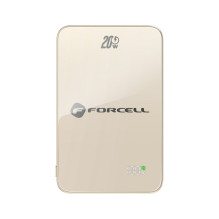 Powerbank compatible with MagSafe Forcell F-Energy SuperSlim F10K8 QC4.0 PD3.0 15W 10000 mAh titanium desert