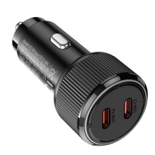 Automobilinis įkroviklis Hoco 2 x USB C QC PD 50W NZ14B juodas Automobilinis įkroviklis Hoco 2 x USB C QC PD 50W NZ14B juodas