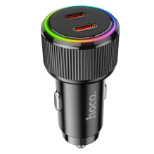 Automobilinis įkroviklis Hoco 2 x USB C QC PD 50W NZ14B juodas Automobilinis įkroviklis Hoco 2 x USB C QC PD 50W NZ14B juodas