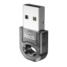 Adapteris USB A Bluetooth Hoco UA28 skaidrus juodas Adapteris USB A Bluetooth Hoco UA28 skaidrus juodas