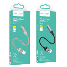 Adapter AUX USB A (male) to Jack 3,5 mm (female) Hoco UPA32D black Adapter AUX USB A (male) to Jack 3,5 mm (female) Hoco UPA32D black