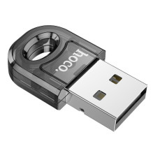 Adapteris USB A Bluetooth Hoco UA28 skaidrus juodas Adapteris USB A Bluetooth Hoco UA28 skaidrus juodas