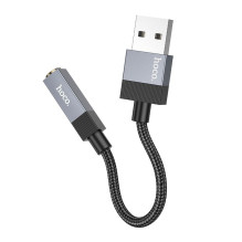 Adapter AUX USB A (male) to Jack 3,5 mm (female) Hoco UPA32D black Adapter AUX USB A (male) to Jack 3,5 mm (female) Hoco UPA32D black