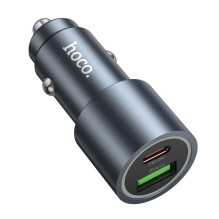 Automobilinis įkroviklis Hoco USB A + USB C PD QC3.0 48W Z60 juodas Automobilinis įkroviklis Hoco USB A + USB C PD QC3.0 48W Z60 juodas