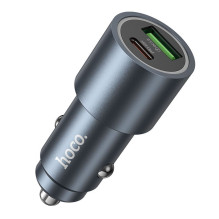 Automobilinis įkroviklis Hoco USB A + USB C PD QC3.0 48W Z60 juodas Automobilinis įkroviklis Hoco USB A + USB C PD QC3.0 48W Z60 juodas