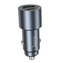 Automobilinis įkroviklis Hoco USB A + USB C PD QC3.0 48W Z60 juodas Automobilinis įkroviklis Hoco USB A + USB C PD QC3.0 48W Z60 juodas