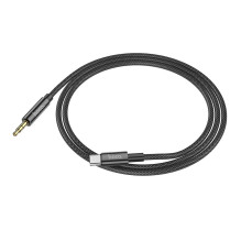 Kabelis AUX lizdas 3,5 mm į USB C Hoco 1 m UPA19 juodas Kabelis AUX lizdas 3,5 mm į USB C Hoco 1 m UPA19 juodas