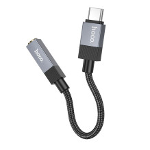 Adapteris AUX USB C į 3,5 mm lizdą Hoco UPA32C UPA32C juodas