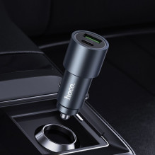 Automobilinis įkroviklis Hoco USB A + USB C PD QC3.0 48W Z60 juodas Automobilinis įkroviklis Hoco USB A + USB C PD QC3.0 48W Z60 juodas