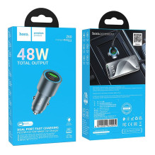 Car charger Hoco USB A + USB C PD QC3.0 48W Z60 black Car charger Hoco USB A + USB C PD QC3.0 48W Z60 black