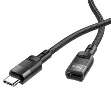 Adapteris OTG USB-C į USB-C Hoco 3A 1,2 m U107 juodas