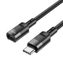 Adapteris OTG USB-C į USB-C Hoco 3A 1,2 m U107 juodas