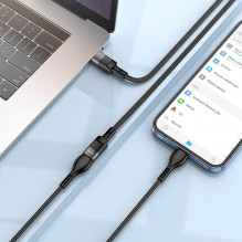 Adapteris OTG USB-C į USB-C Hoco 3A 1,2 m U107 juodas