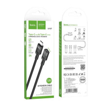 Adapteris OTG USB-C į USB-C Hoco 3A 1,2 m U107 juodas