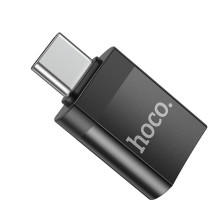 Adapteris OTG USB C į USB A Hoco UA17 juodas Adapteris OTG USB C į USB A Hoco UA17 juodas