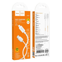 Cable USB A to Lightning Hoco 2,4A 1 m X107 white Cable USB A to Lightning Hoco 2,4A 1 m X107 white