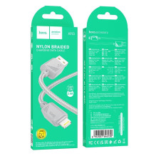 Laidas USB A - Lightning Hoco 2,4A 1 m X113 pilkas Laidas USB A - Lightning Hoco 2,4A 1 m X113 pilkas