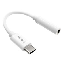 Adapter AUX USB C to Jack 3,5 mm Hoco LS30 white Adapter AUX USB C to Jack 3,5 mm Hoco LS30 white