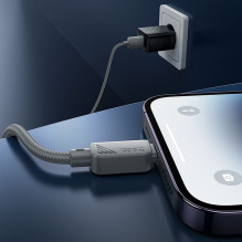 Laidas USB A - Lightning Hoco 2,4A 1 m X113 pilkas Laidas USB A - Lightning Hoco 2,4A 1 m X113 pilkas