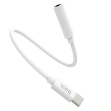 Adapter AUX USB C to Jack 3,5 mm Hoco LS30 white Adapter AUX USB C to Jack 3,5 mm Hoco LS30 white