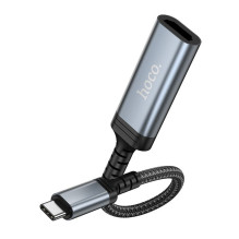 Cable USB C to HDTV conversion cable Hoco 4K 30Hz 0,2 m UA43A metal gray