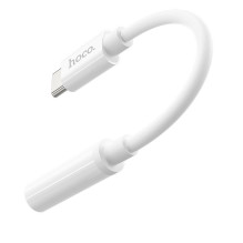 Adapteris AUX USB C į 3,5 mm lizdą Hoco LS30 baltas Adapteris AUX USB C į 3,5 mm lizdą Hoco LS30 baltas
