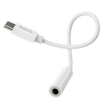 Adapteris AUX USB C į 3,5 mm lizdą Hoco LS30 baltas Adapteris AUX USB C į 3,5 mm lizdą Hoco LS30 baltas