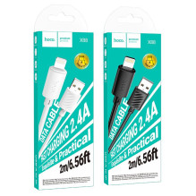 USB A tipo į „Lightning“ tipo laidas Hoco 2,4A, 2 m, X88, baltas USB A tipo į „Lightning“ tipo laidas Hoco 2,4A, 2 m, X88, baltas