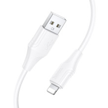 Silikoninis laidas USB A į Lightning Hoco 2,4A 1 m X124 baltas Silikoninis laidas USB A į Lightning Hoco 2,4A 1 m X124 baltas
