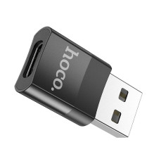 Adapteris OTG USB A į USB C Hoco UA17 juodas Adapteris OTG USB A į USB C Hoco UA17 juodas