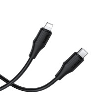 Silikoninis laidas USB C į Lightning Hoco 27W 1 m X124 juodas