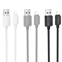 USB A tipo į „Lightning“ tipo laidas Hoco 2,4A, 1 m, X113, baltas USB A tipo į „Lightning“ tipo laidas Hoco 2,4A, 1 m, X113, baltas