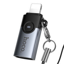 Adapteris OTG Lightning į USB C Hoco 2A UA46A pilkas Adapteris OTG Lightning į USB C Hoco 2A UA46A pilkas