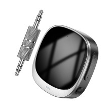 Adapter AUX bluetooth Jack 3,5 mm Hoco with display E80 black Adapter AUX bluetooth Jack 3,5 mm Hoco with display E80 black