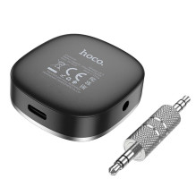 Adapteris AUX „Bluetooth“ lizdas 3,5 mm Hoco su ekranu E80, juodas Adapteris AUX „Bluetooth“ lizdas 3,5 mm Hoco su ekranu E80, juodas