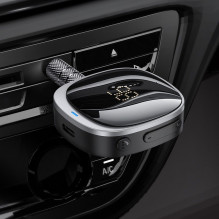Adapteris AUX „Bluetooth“ lizdas 3,5 mm Hoco su ekranu E80, juodas Adapteris AUX „Bluetooth“ lizdas 3,5 mm Hoco su ekranu E80, juodas