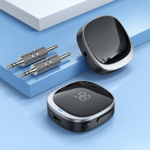 Adapteris AUX „Bluetooth“ lizdas 3,5 mm Hoco su ekranu E80, juodas Adapteris AUX „Bluetooth“ lizdas 3,5 mm Hoco su ekranu E80, juodas
