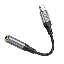 Adapteris AUX USB C į 3,5 mm lizdą Hoco 0,12 m LS36 juodas Adapteris AUX USB C į 3,5 mm lizdą Hoco 0,12 m LS36 juodas