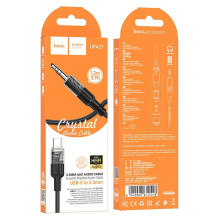 Cable AUX Jack 3,5 mm to USB C Hoco 1,2 m UPA27 black