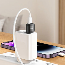 Adapteris OTG USB A į USB C Hoco 3A UA31D juodas Adapteris OTG USB A į USB C Hoco 3A UA31D juodas