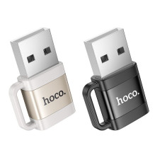 Adapter OTG USB A to USB C Hoco 3A UA31D black Adapter OTG USB A to USB C Hoco 3A UA31D black
